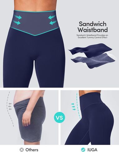 IUGA Flare Leggings for Women Tummy Control Flared Leggings No Front Seam Yoga Pants Women High Waisted Workout Bell Bottoms in Saudi Arabia