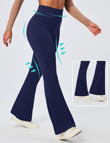 IUGA Flare Leggings for Women Tummy Control Flared Leggings No Front Seam Yoga Pants Women High Waisted Workout Bell Bottoms in Saudi Arabia