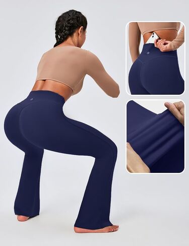 IUGA Flare Leggings for Women Tummy Control Flared Leggings No Front Seam Yoga Pants Women High Waisted Workout Bell Bottoms in Saudi Arabia