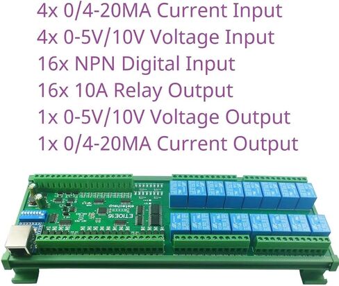 4/8/16CH وحدة إيثرنت التناظرية الرقمية Ethernet I/O مع Modbus RTU TCP/IP MQTT RS485 4-20MA 0-10V RELAY DAC OUTPUT INDUSTRY RAIN DC 12/24V (8CH 8CH PNP DI 24V (مع صندوق السكك الحديدية DIN)) in Kuwait