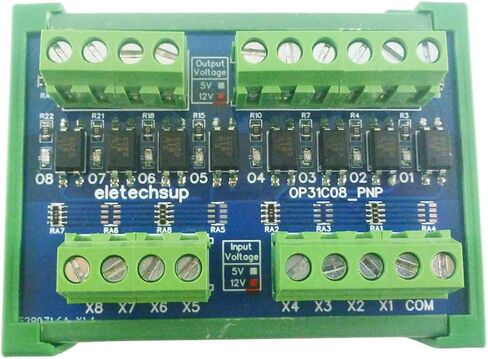 3.3V 5V 12V 24V مستوى المنطق المحول NPN PNP Contact 8ch PLC لوحة حماية العزل الرقمية IO (في 3-8V Out 9-24V 100V (مع المربع) PNP إلى PNP) in Kuwait