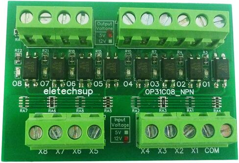 3.3V 5V 12V 24V مستوى المنطق المحول NPN PNP Contact 8ch PLC لوحة حماية العزل الرقمية IO (في 3-8V Out 9-24V 100V (مع المربع) PNP إلى PNP) in Kuwait