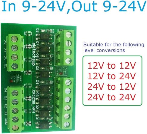 3.3V 5V 12V 24V مستوى المنطق المحول NPN PNP Contact 8ch PLC لوحة حماية العزل الرقمية IO (في 3-8V Out 9-24V 100V (مع المربع) PNP إلى PNP) in Kuwait