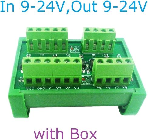 3.3V 5V 12V 24V مستوى المنطق المحول NPN PNP Contact 8ch PLC لوحة حماية العزل الرقمية IO (في 3-8V Out 9-24V 100V (مع المربع) PNP إلى PNP) in Kuwait