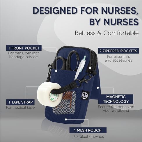 First Lifesaver Nurse Fanny Pack Pocket Organizer for Nurses, Nursing Students | Traveling Waist Pack | Water-Resistant & Magnetic Closur in Saudi Arabia