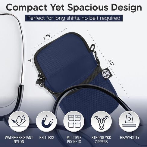 First Lifesaver Nurse Fanny Pack Pocket Organizer for Nurses, Nursing Students | Traveling Waist Pack | Water-Resistant & Magnetic Closur in Saudi Arabia