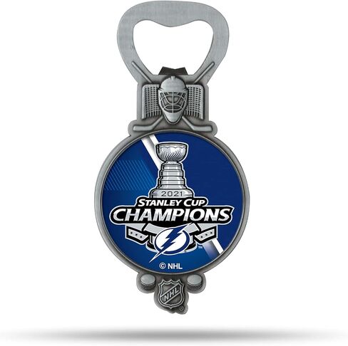 Rico Industries NHL Hockey 2023 Stanley Cup Champions Magnetic Bottle Opener, Stainless Steel, Strong Magnet to Display on Fridge in Saudi Arabia