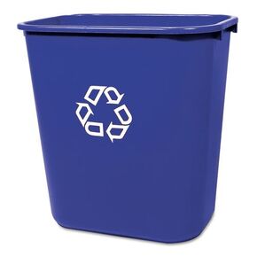 Rubbermaid Commercial Deskside Recycling Container, Medium, Blue (FG295673BLUE) in Saudi Arabia
