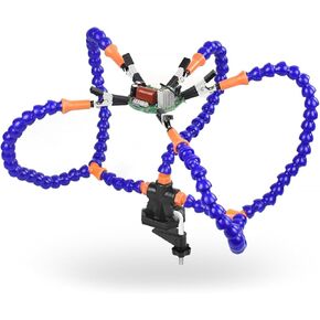 الواجهة الثالثة USB USB 3x مكبرة مصباح سطح المكتب مقطع طبقة ثنائي الفينيل متعدد الكلور لحام Auxiliary Arm Tool Third Hand Tool (SN5BKPlainBlack) in Kuwait
