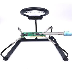 The Third Hand Desktop Foldableing LED Reading Welding Magnifying Glass in Kuwait
