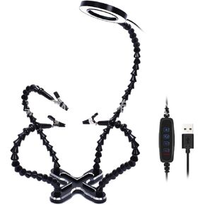 The third hand Magnifying glass LED light cross base auxiliary welding table USB interface aircraft maintenance console(N-CSBKM-BL9) in Saudi Arabia