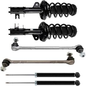 TRQ Front and Rear Suspension Kit Complete Strut & Coil Spring Assembly Shock Absorber Sway Bar Stabilizer Link Compatible with 2001-2002 Toyota Sequoia in Kuwait