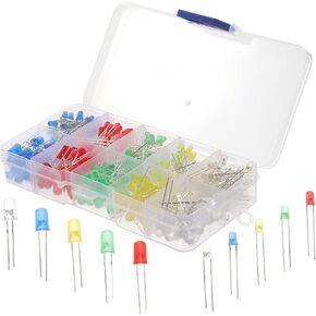 3MM 5MM LED Diodes Kit Single LED Light Bulbs for Crafts Experiments and DIY Projects Assorted for Science Projects 10-Piece Set in Saudi Arabia