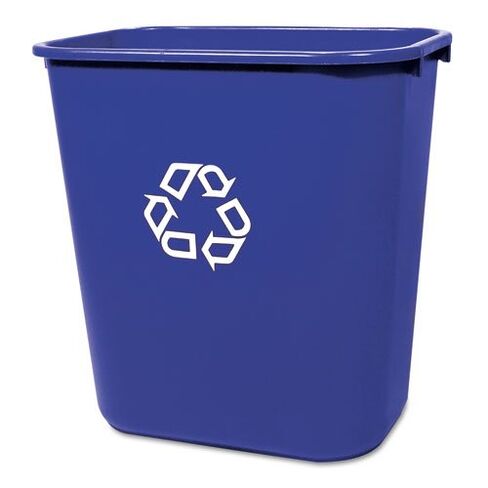 حاوية إعادة تدوير Deskside Deskside Rubbermaid ، متوسطة ، زرقاء (FG295673BLUE) in Saudi Arabia
