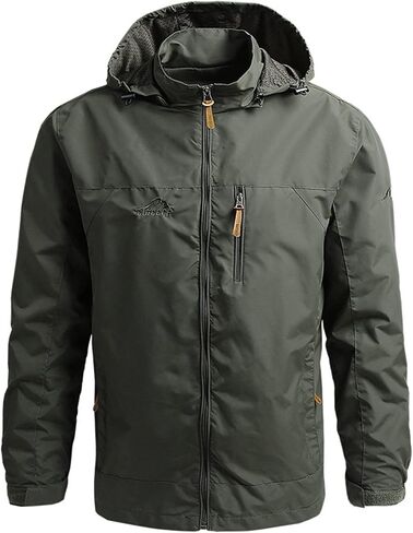 Rain Jackets for Men Hooded Soft Rain Coats Waterproof Casual Windbreaker for Hiking Hunting in Saudi Arabia
