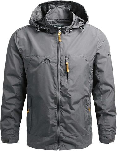 Rain Jackets for Men Hooded Soft Rain Coats Waterproof Casual Windbreaker for Hiking Hunting in Saudi Arabia