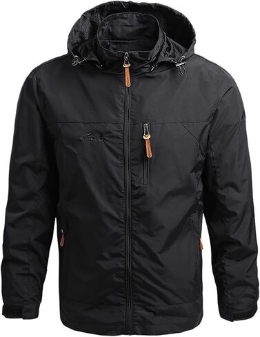 Rain Jackets for Men Hooded Soft Rain Coats Waterproof Casual Windbreaker for Hiking Hunting in Saudi Arabia