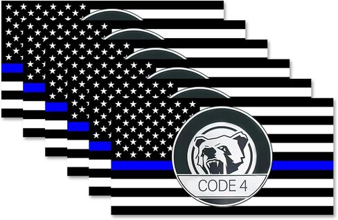 3PCS Thin Blue line Sticker Code 4, Thin Blue Line Skull Decal, Police Support Stickers, American Flag Thin Blue Line Decal, for Cars Trucks Window Laptop in Saudi Arabia