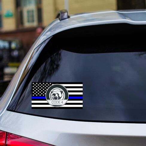 3PCS Thin Blue line Sticker Code 4, Thin Blue Line Skull Decal, Police Support Stickers, American Flag Thin Blue Line Decal, for Cars Trucks Window Laptop in Saudi Arabia