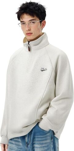 الرجال y2k Quarter Quarter Zip Pullover Dock Deck Sweatshirts Usisex Fashion Hoodies Sweatshirts in Kuwait