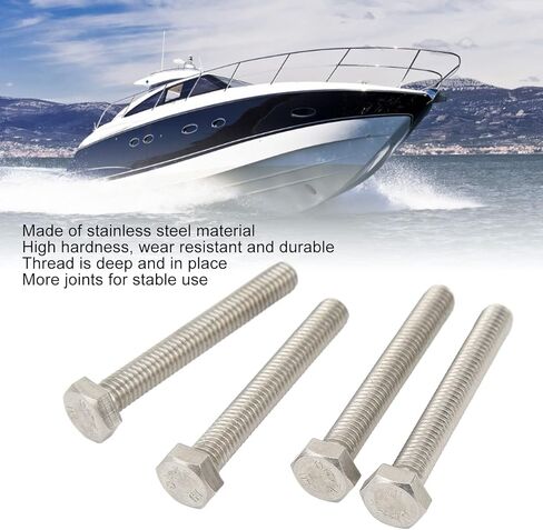 FLEXMAN 12Pcs Marine Hex Socket Screw, 50X5mm Stainless Steel High Hardness Pump Impeller Machine Screws Bolts Boat Repair Accessories in Saudi Arabia