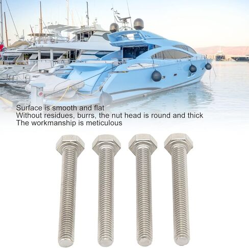 FLEXMAN 12Pcs Marine Hex Socket Screw, 50X5mm Stainless Steel High Hardness Pump Impeller Machine Screws Bolts Boat Repair Accessories in Saudi Arabia