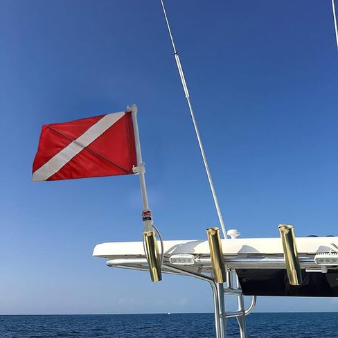 العلم الغوص مع عمود للقوارب T - أعلى وحامل قضيب السلامة من أجل الغوص scuba spearfishing الغوص التحرير والغطس in Saudi Arabia