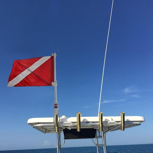 العلم الغوص مع عمود للقوارب T - أعلى وحامل قضيب السلامة من أجل الغوص scuba spearfishing الغوص التحرير والغطس in Saudi Arabia