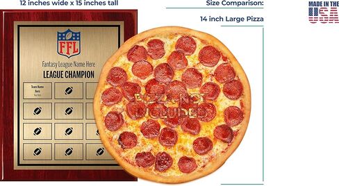 لوحة Fantasy Football مع لوحات قابلة للتخصيص - Trophy Perpetual League Trophy مع Add on Plates - FFL Award للفائز - تخصيص الآن! in Kuwait