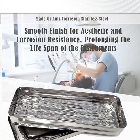A2Z 11pc Dental Currettes, Amalgam Pluggers & Composite Filling Instrument Set, in Sterilizer Instrument Box with Lid, Stainless Steel Restoration Preparation Contouring Double Ended Instruments in Saudi Arabia