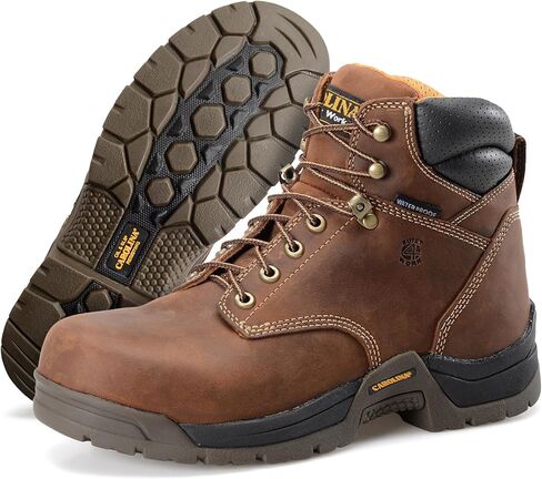 Carolina Bruno 6 "أحذية عمل عريضة للماء للرجال- نعل وسادة ، إيفا ميدسول ، نعل مطاطي مقاوم للزيت والانزلاق ، مصنفة إيه in Kuwait