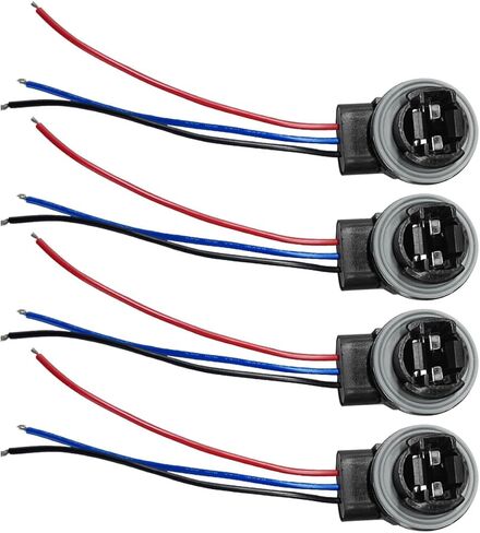 2pcs 3157 سلك السيارة تسخير المقبس الأذرع ، LED للسيارة ومحولات الإناث القياسية للمصباح ، موصلات توصيل المقبس التلقائي لضوء الفرامل ، ضوء الإشارة ، الضوء أثناء النهار in Kuwait