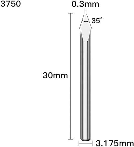 3.175mm Shank 3 Edge Pyramid Engraving Bit 20-90 Degrees Carbide Milling Cutter 0.1 0.2 0.3mm Wood End Mill Router Bit(3755) in Saudi Arabia