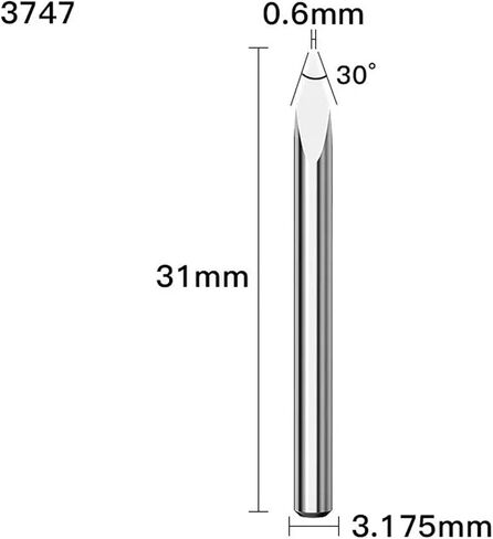 3.175mm Shank 3 Edge Pyramid Engraving Bit 20-90 Degrees Carbide Milling Cutter 0.1 0.2 0.3mm Wood End Mill Router Bit(3755) in Saudi Arabia