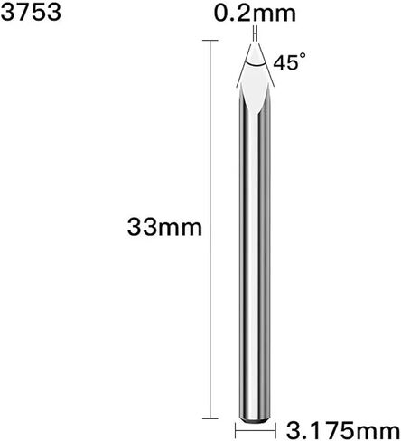 3.175mm Shank 3 Edge Pyramid Engraving Bit 20-90 Degrees Carbide Milling Cutter 0.1 0.2 0.3mm Wood End Mill Router Bit(3755) in Saudi Arabia