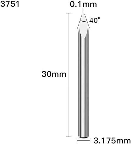 3.175mm Shank 3 Edge Pyramid Engraving Bit 20-90 Degrees Carbide Milling Cutter 0.1 0.2 0.3mm Wood End Mill Router Bit(3755) in Saudi Arabia