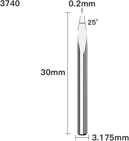 3.175mm Shank 3 Edge Pyramid Engraving Bit 20-90 Degrees Carbide Milling Cutter 0.1 0.2 0.3mm Wood End Mill Router Bit(3755) in Saudi Arabia