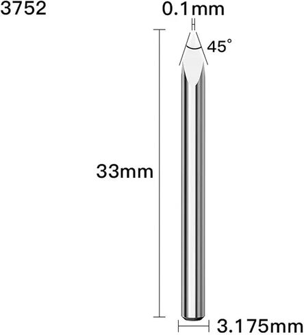 3.175mm Shank 3 Edge Pyramid Engraving Bit 20-90 Degrees Carbide Milling Cutter 0.1 0.2 0.3mm Wood End Mill Router Bit(3755) in Saudi Arabia