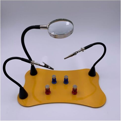 LEAHY The Third Hand 65mm Magnetic Circuit Board Clamp PCB Clamp Magnifying Glass Repair Clamp Digital Tool Motherboard Repair Clamp in Kuwait