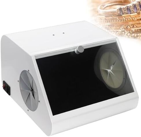 Lab Sandblaster Bench Top Air Sandblasting Frainet ، خزانة تفجير الرمل مع مصباح LED ، مروحة مزدوجة مدمجة ، خزانة غبار نافذة كبيرة تحطم خزانة رملية in Kuwait