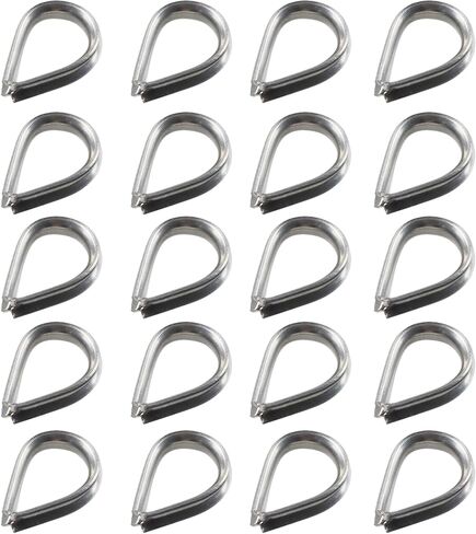 20pcs M6 صيحات الفولاذ المقاوم للصدأ ل 1/4 بوصة كابل حبل الأسلاك قطرها ، حلقة الصياغة حلقة حبل الأسلاك الحبل البحرية ، الإبحار ، الصيد ، التطبيقات الصناعية in Kuwait