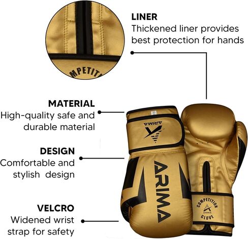 قفازات الملاكمة - جلد PU المتميز ، والوزن الثقيل - مثالي للملاكمة ، Kickboxing ، Muay Thai & Fitness Training in Kuwait