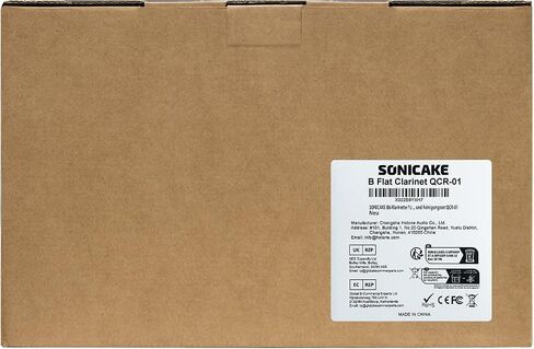 Sonicake B Flat Clarinet للمبتدئين والطالب ، براميل BB Ebonite Clarinet 2 المطلية بالنيكل ، القصب مع طقم التنظيف ، القفازات البيضاء والحالة الصلبة ، الأسود ، QCR-01 in Kuwait