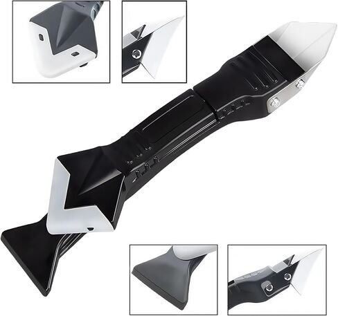 3 in 1 Silicone Caulking Tool Kit-Caulk Remover Tool with 4 Angle Scrapers,Grout Removal Tool,Caulking Finger,Glass Adhesive Angle Scraper for Bathroom Flooring,Kitchen,Window,Sink Joint,Frames Seal in Saudi Arabia
