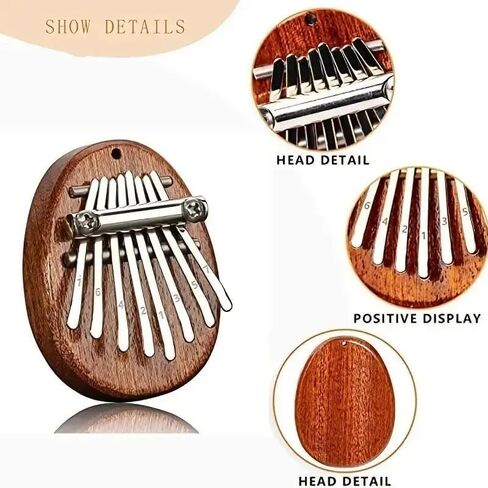 8 Key Mini Wood Kalimba رائعة إصبع الإبهام البيانو الماريمبا الموسيقي الإكسسوارات الجيدة هدية in Saudi Arabia