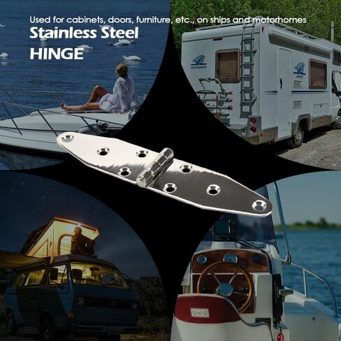 2 Pack Marine Grade Door Hinges Stainless Steel Polished Hardware,Boat Polished Cast Door Hinge in Kuwait