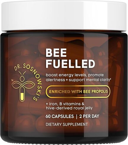 Dr Sosnowski's NeuroBee Brain Supplements with Royal Jelly, Lion's Mane + Reishi Mushroom | Energy, Mental Performance + Cognitive Function Support, 60ct in Kuwait