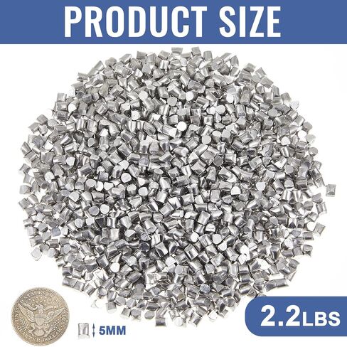 Shimeyao Aluminum Pellets (2.2 Pound) 99.9+% Raw Aluminum Alum Metal Pellets for Various Crafting, DIY Projects, and Metalworking Electroplating Applications in Saudi Arabia