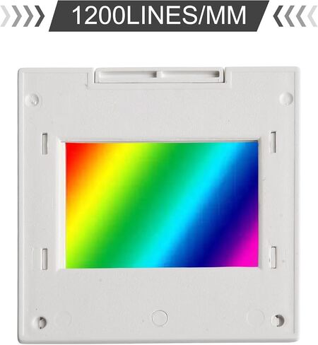 Transmission Diffraction Grating Sheet Spectrophotometer Optical Teaching Experiment Tool With Frame Size 2x2 Inch PET Material(1200lines/mm) in Kuwait
