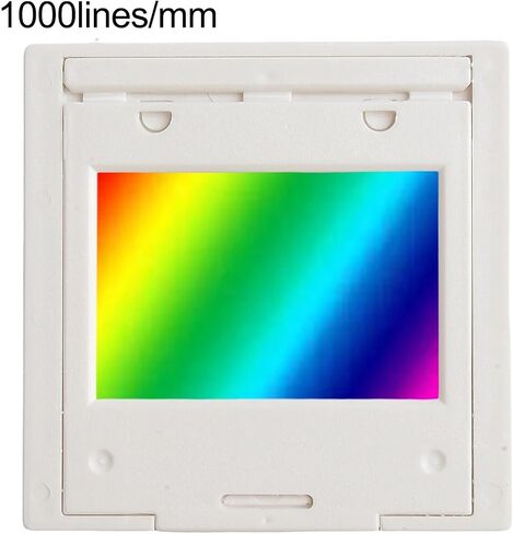 Transmission Diffraction Grating Sheet Spectrophotometer Optical Teaching Experiment Tool With Frame Size 2x2 Inch PET Material(1200lines/mm) in Kuwait